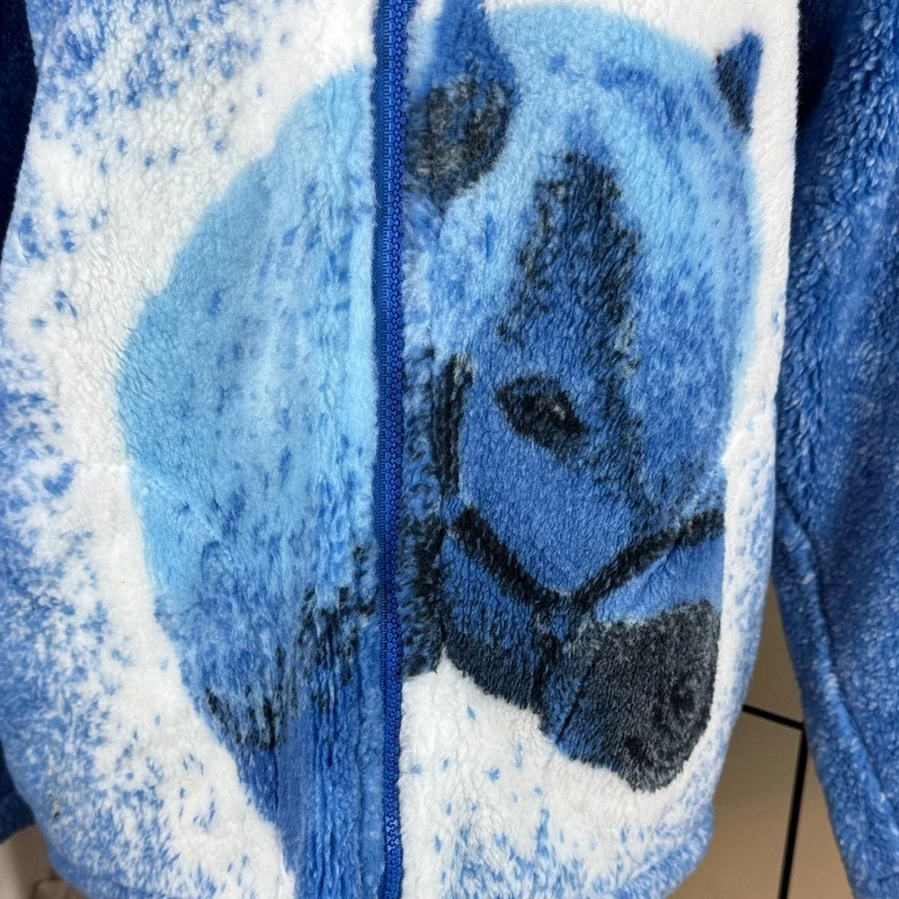 Kids Griffin England  Blue Fleece Jacket with Horse Design